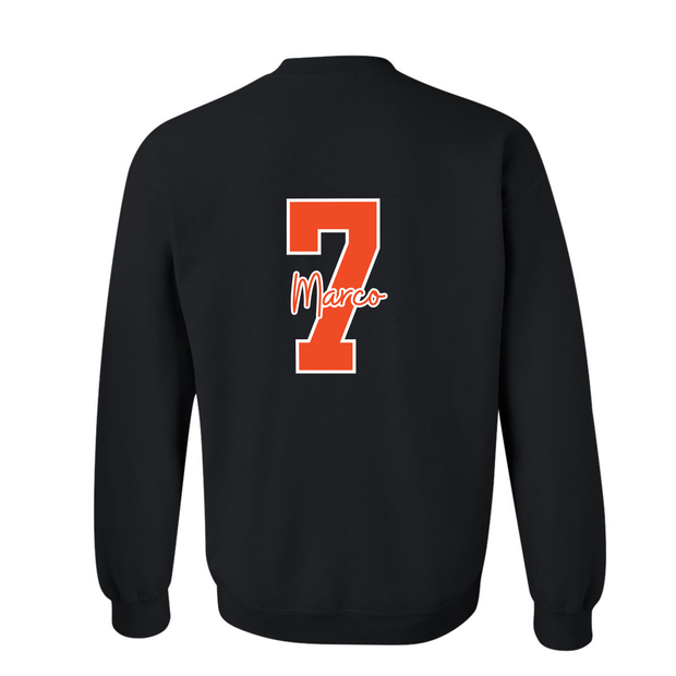 S-O SENIOR MOM FINAL QUARTER BLACK BELLA CANVAS SWEATSHIRT