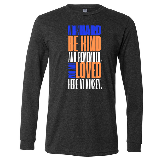 You are Loved Here at Kinsey Dark Charcoal Long Sleeve