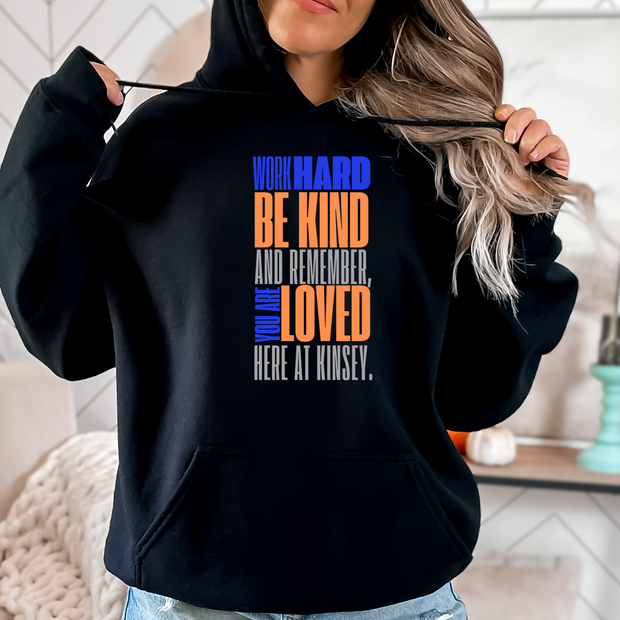 You are Loved Here at Kinsey Black Hoodie