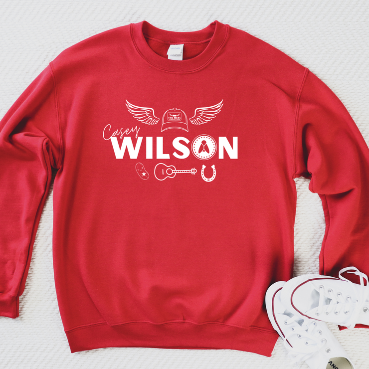 CASEY WILSON (PICKLE, GUITAR, HORSESHOE) SWEATSHIRT
