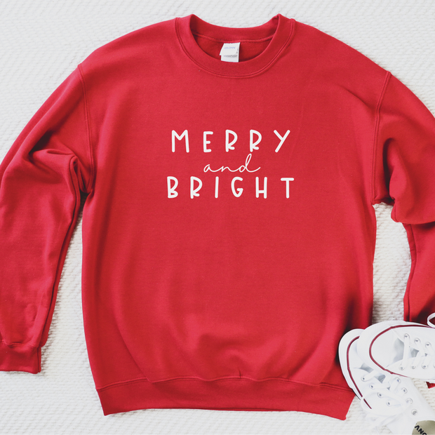 Merry and Bright Red Sweatshirt