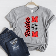 RED RAIDERS SOCCER MOM BELLA + CANVAS GRAY TEE