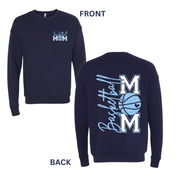 BASKETBALL MOM LIGHT BLUE NAVY SWEATSHIRT OR LONG SLEEVE