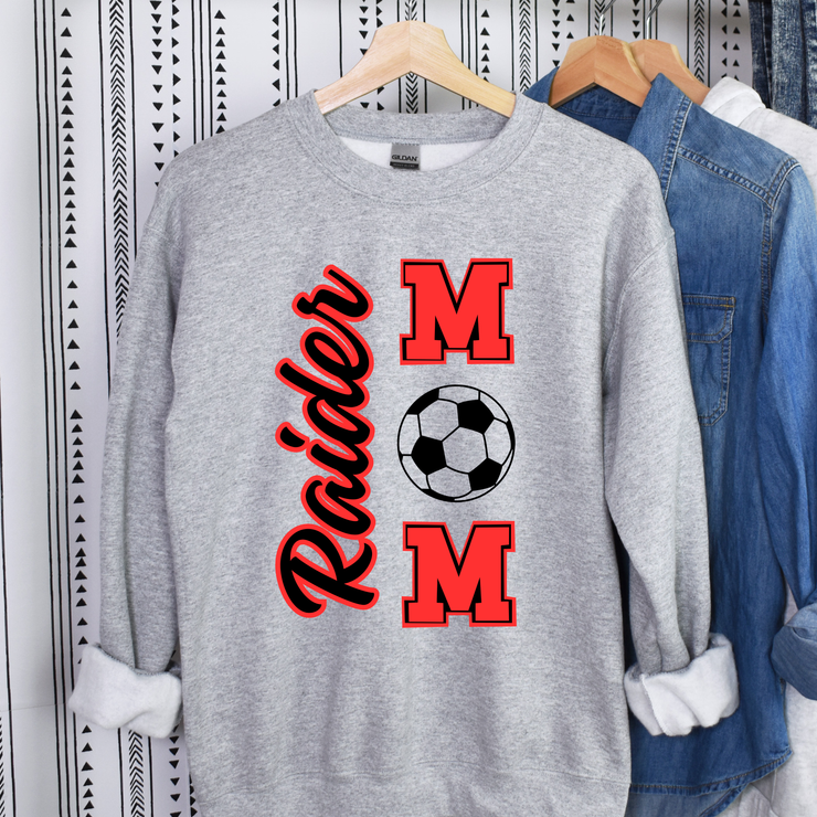 Raider Soccer Mom Gray Crew Sweatshirt