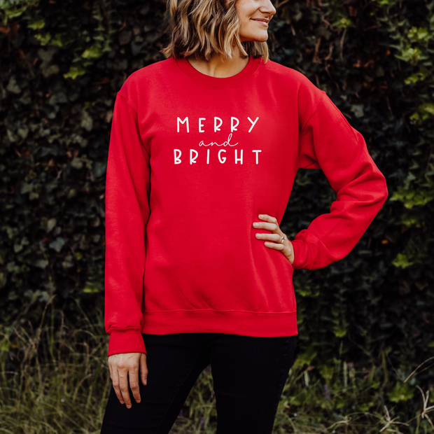 Merry and Bright Red Sweatshirt