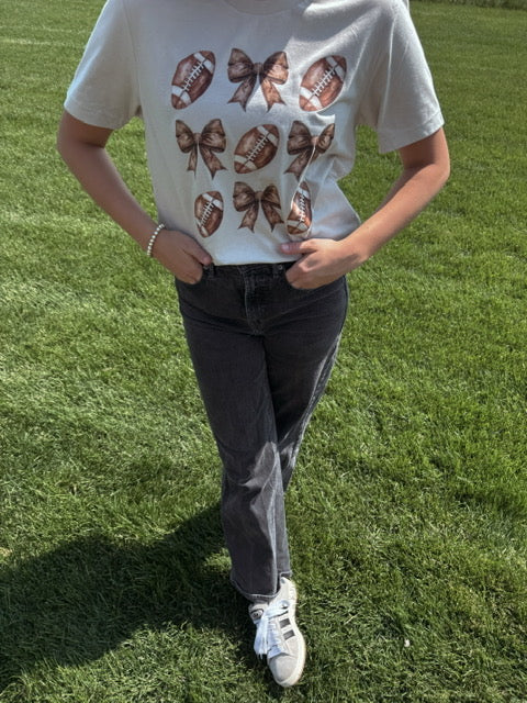 RETRO COQUETTE FOOTBALL COLLAGE TEE