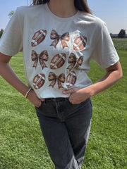RETRO COQUETTE FOOTBALL COLLAGE TEE