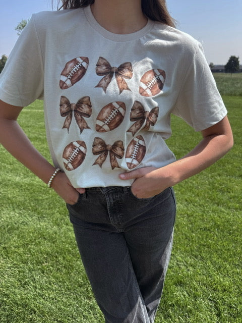 RETRO COQUETTE FOOTBALL COLLAGE TEE