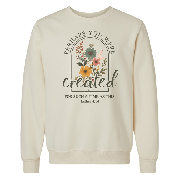 PERHAPS YOU WERE CREATED CREAM SWEATSHIRT