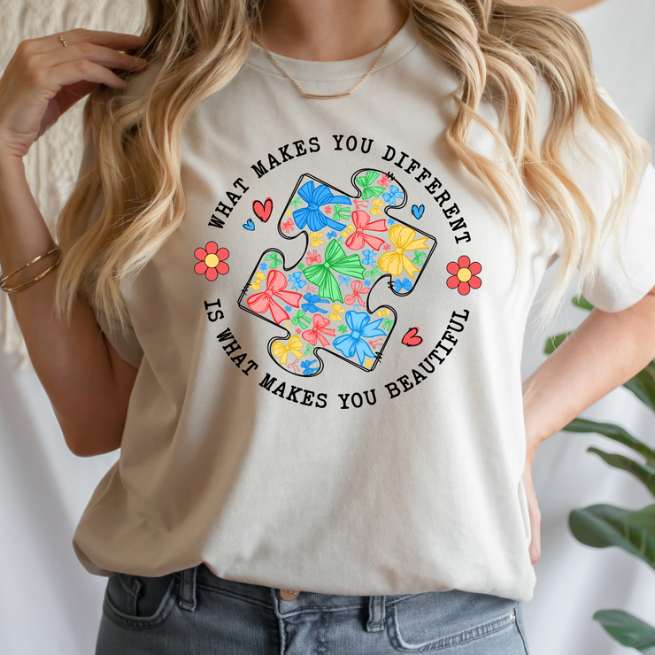 Austism Awareness What Makes you Different Tee