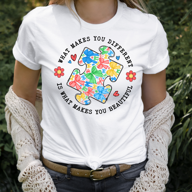Austism Awareness What Makes you Different Tee